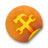 Orange sticker badges 142 Icon